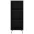 Aparador de madera contrachapada negro 34,5x34x180