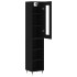 Aparador de madera contrachapada negro 34,5x34x180