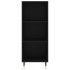 Aparador de madera contrachapada negro 34,5x34x180