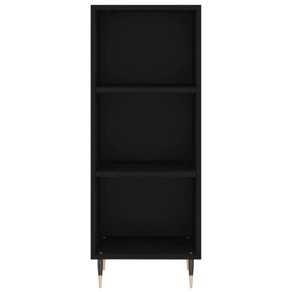 Aparador de madera contrachapada negro 34,5x34x180