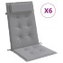 Cojines de silla con respaldo alto 6 uds tela Oxford