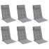 Cojines de silla con respaldo alto 6 uds tela Oxford