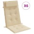 Cojines de silla con respaldo alto 6 uds tela Oxford