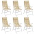 Cojines de silla con respaldo alto 6 uds tela Oxford
