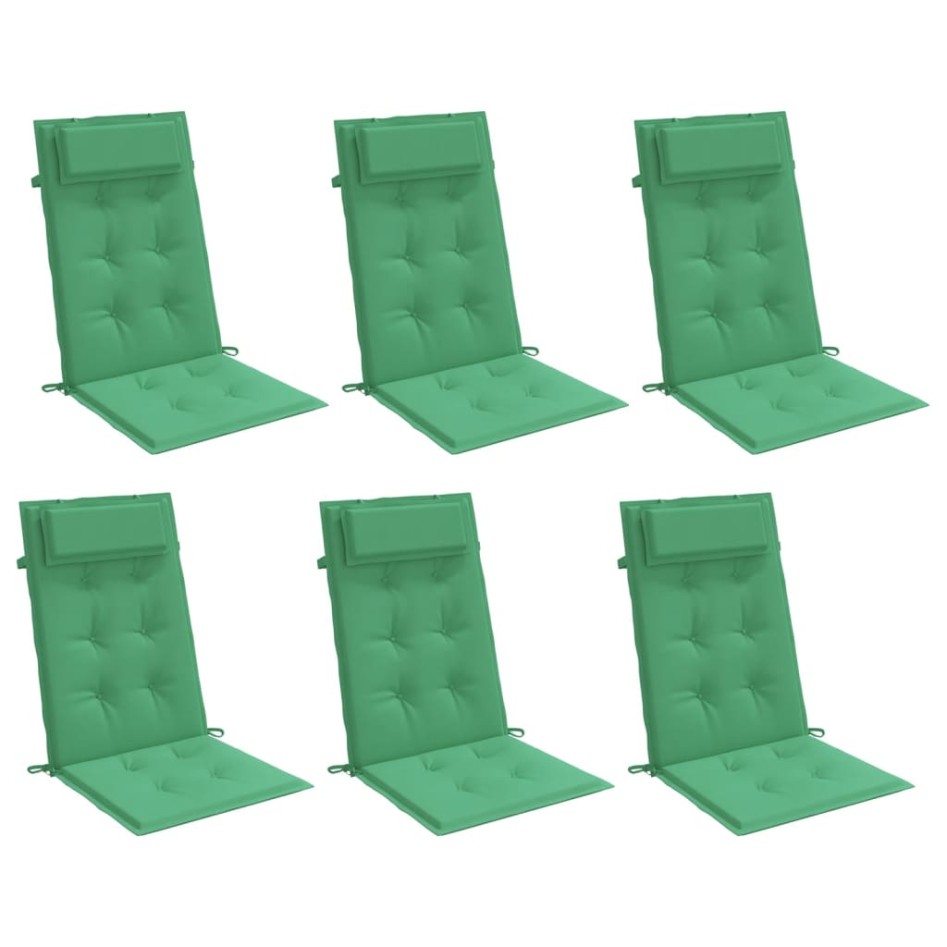 Cojines de silla con respaldo alto 6 uds tela Oxford