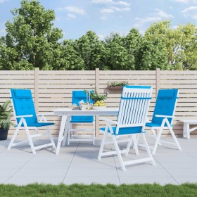 Cojines de silla con respaldo alto 4 uds tela Oxford azul