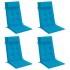 Cojines de silla con respaldo alto 4 uds tela Oxford azul
