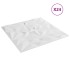 Paneles de pared 24 uds XPS amatista blanco 50x50 cm 6