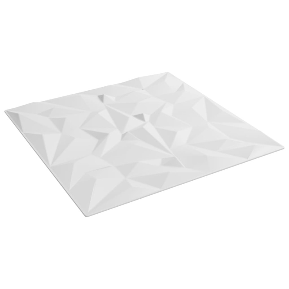 Paneles de pared 24 uds XPS amatista blanco 50x50 cm 6