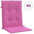 Cojines para silla con respaldo bajo 6 uds tela