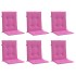 Cojines para silla con respaldo bajo 6 uds tela