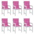 Cojines para silla con respaldo bajo 6 uds tela