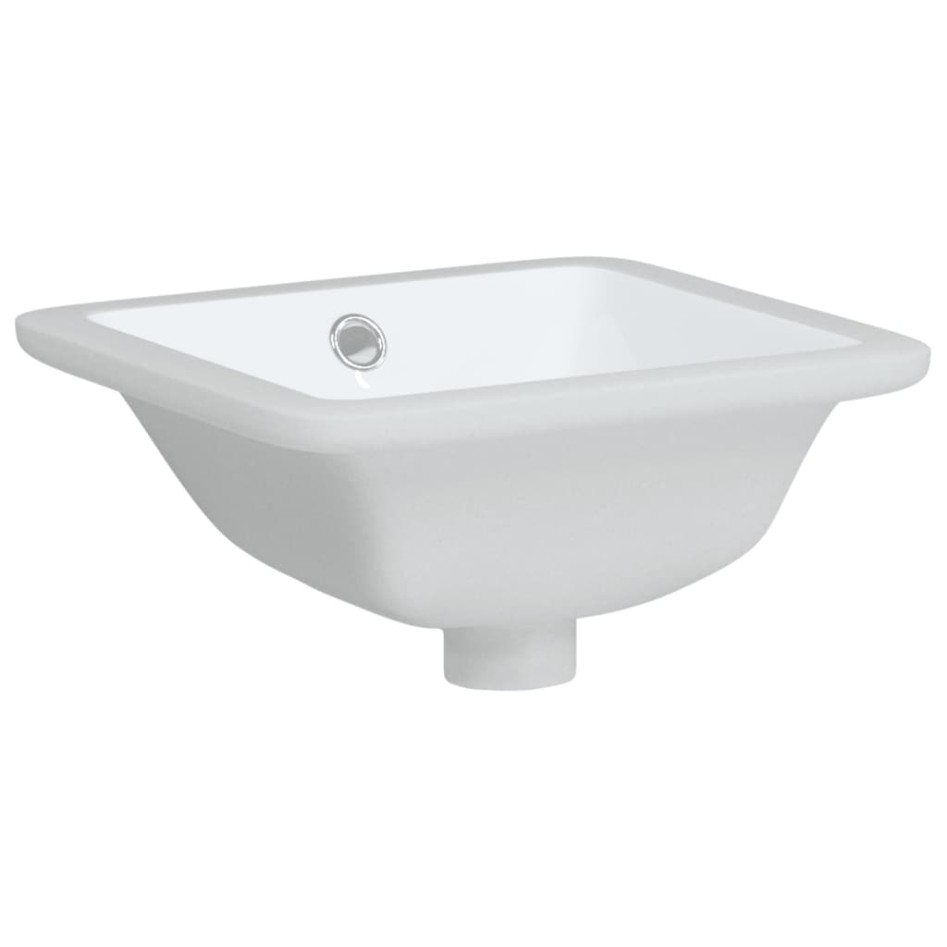 Lavabo de baño rectangular cerámica blanco 30,5x27x14