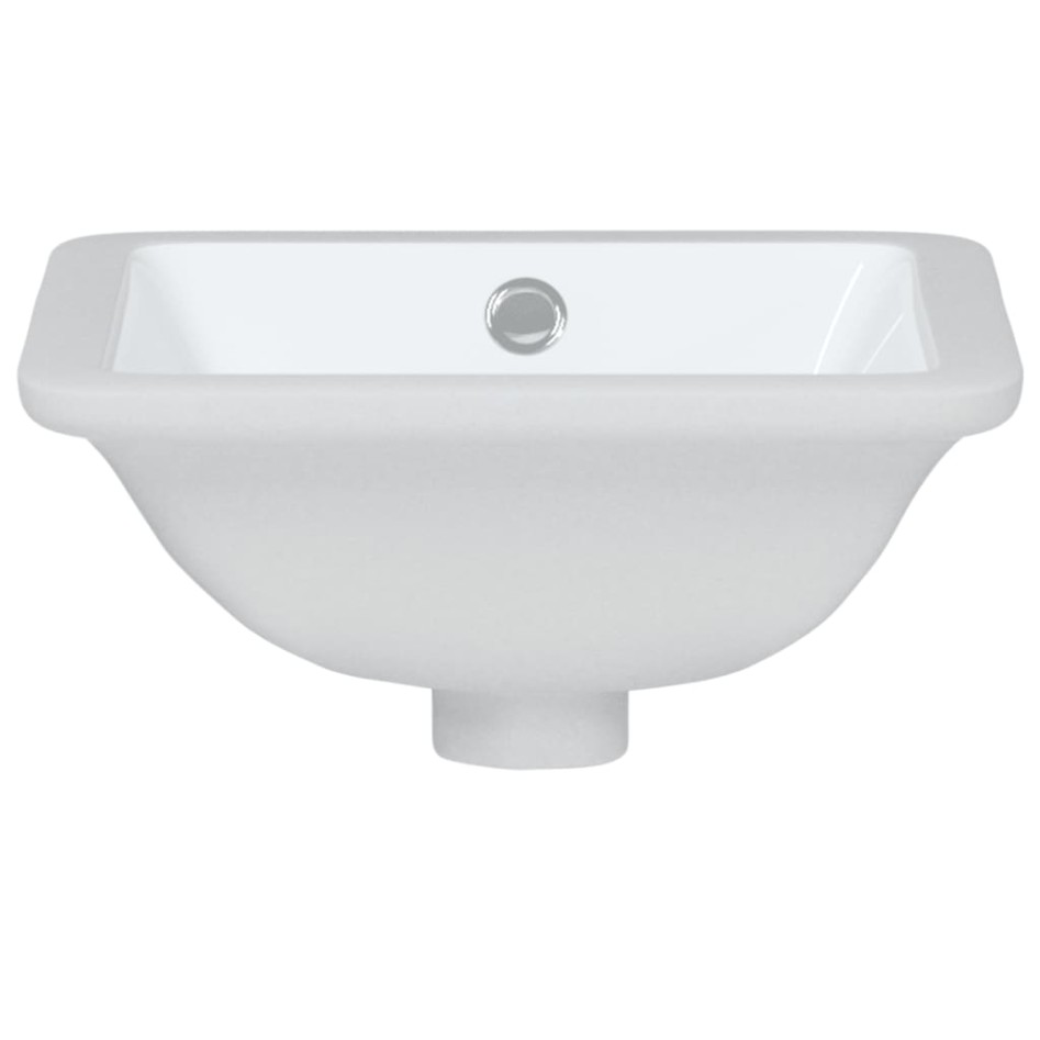 Lavabo de baño rectangular cerámica blanco 30,5x27x14