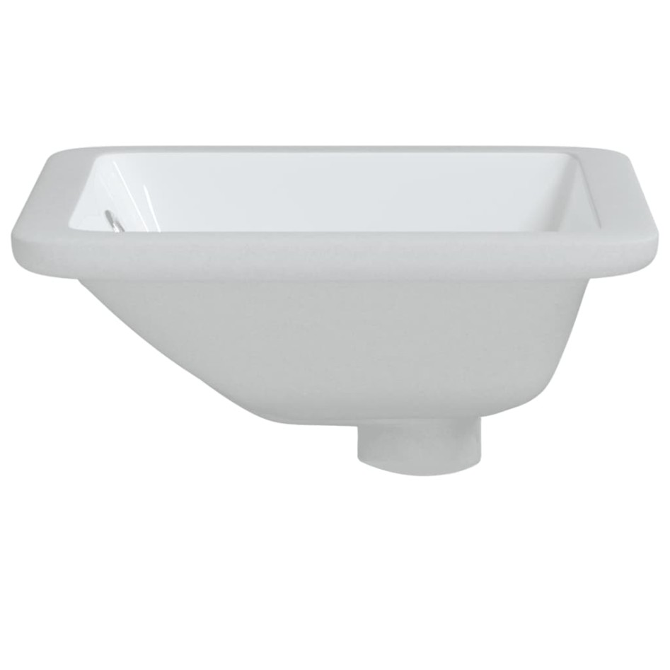 Lavabo de baño rectangular cerámica blanco 30,5x27x14