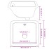 Lavabo de baño rectangular cerámica blanco 30,5x27x14