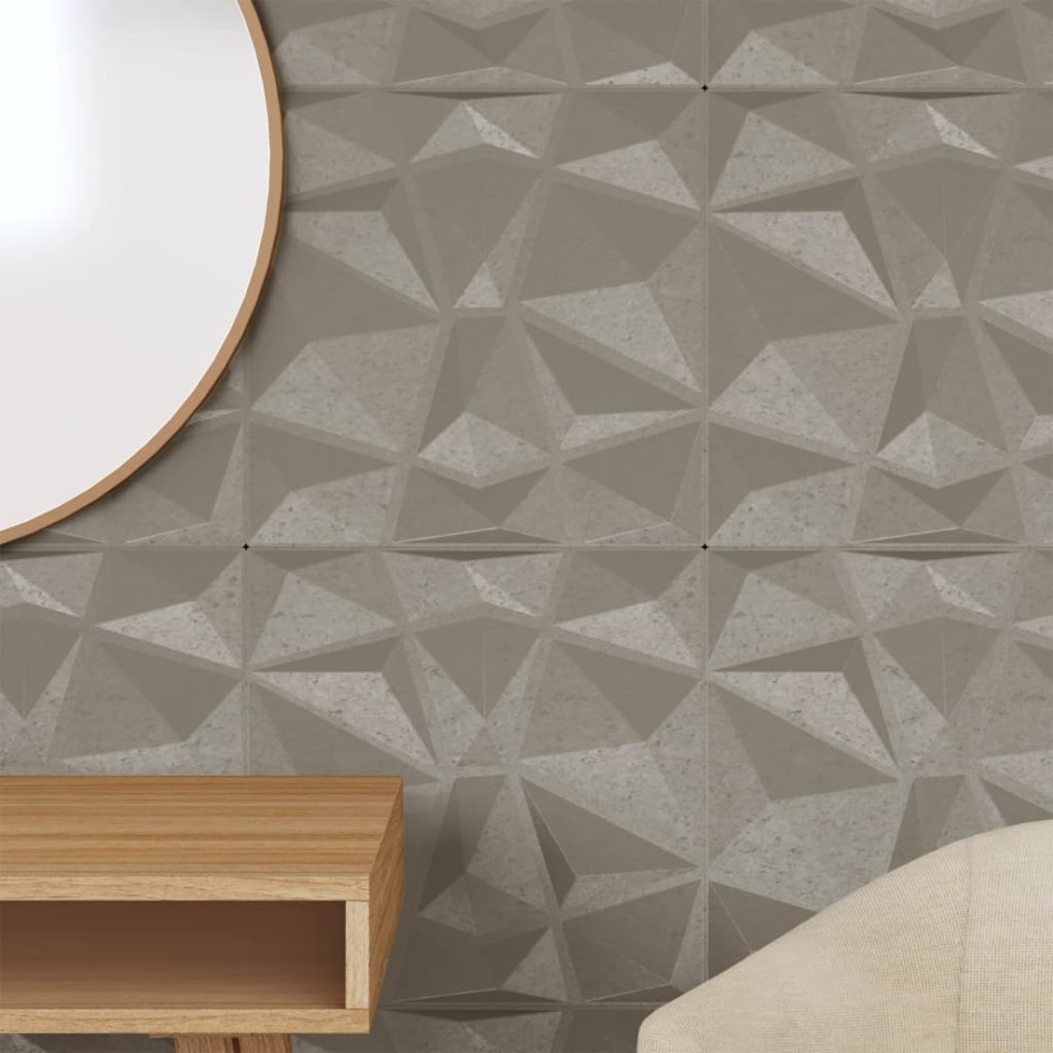 Paneles de pared 24 uds diamante gris hormigón 50x50cm XPS 6
