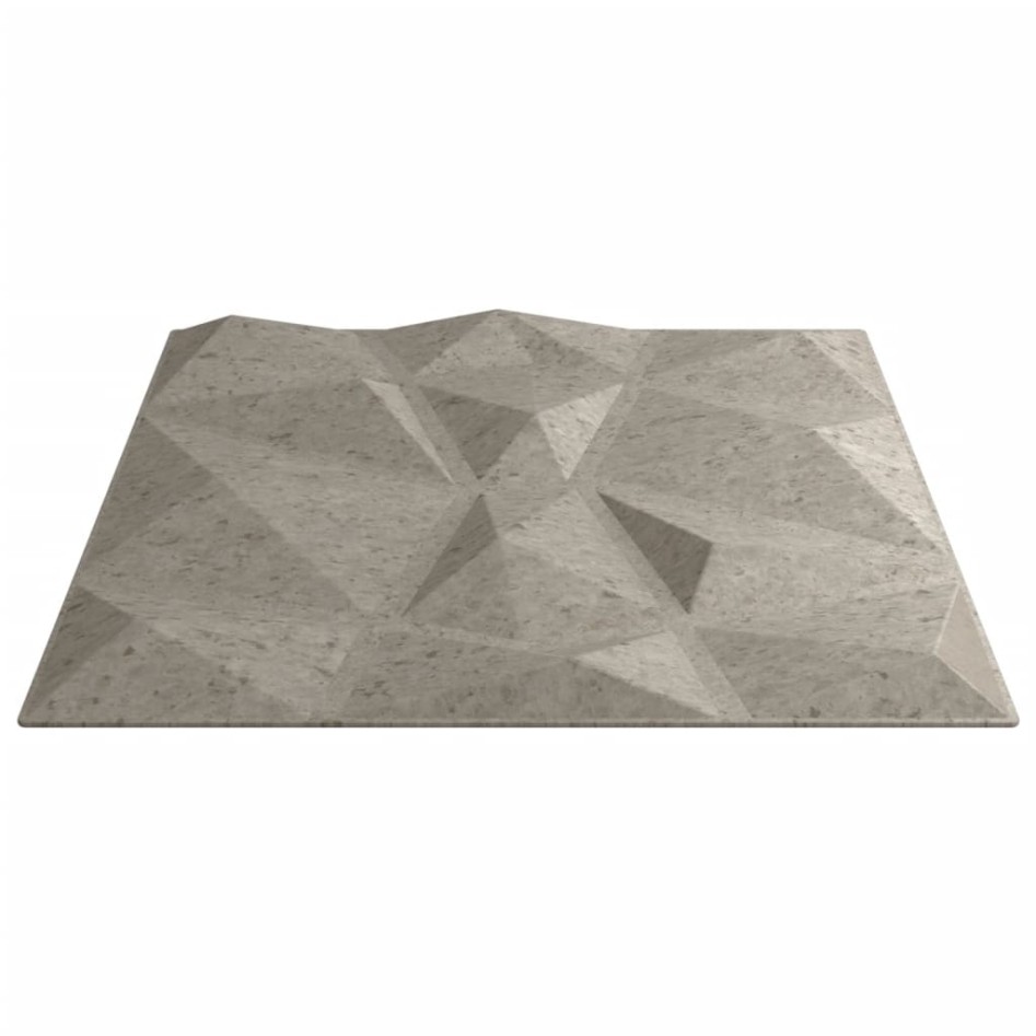 Paneles de pared 24 uds diamante gris hormigón 50x50cm XPS 6