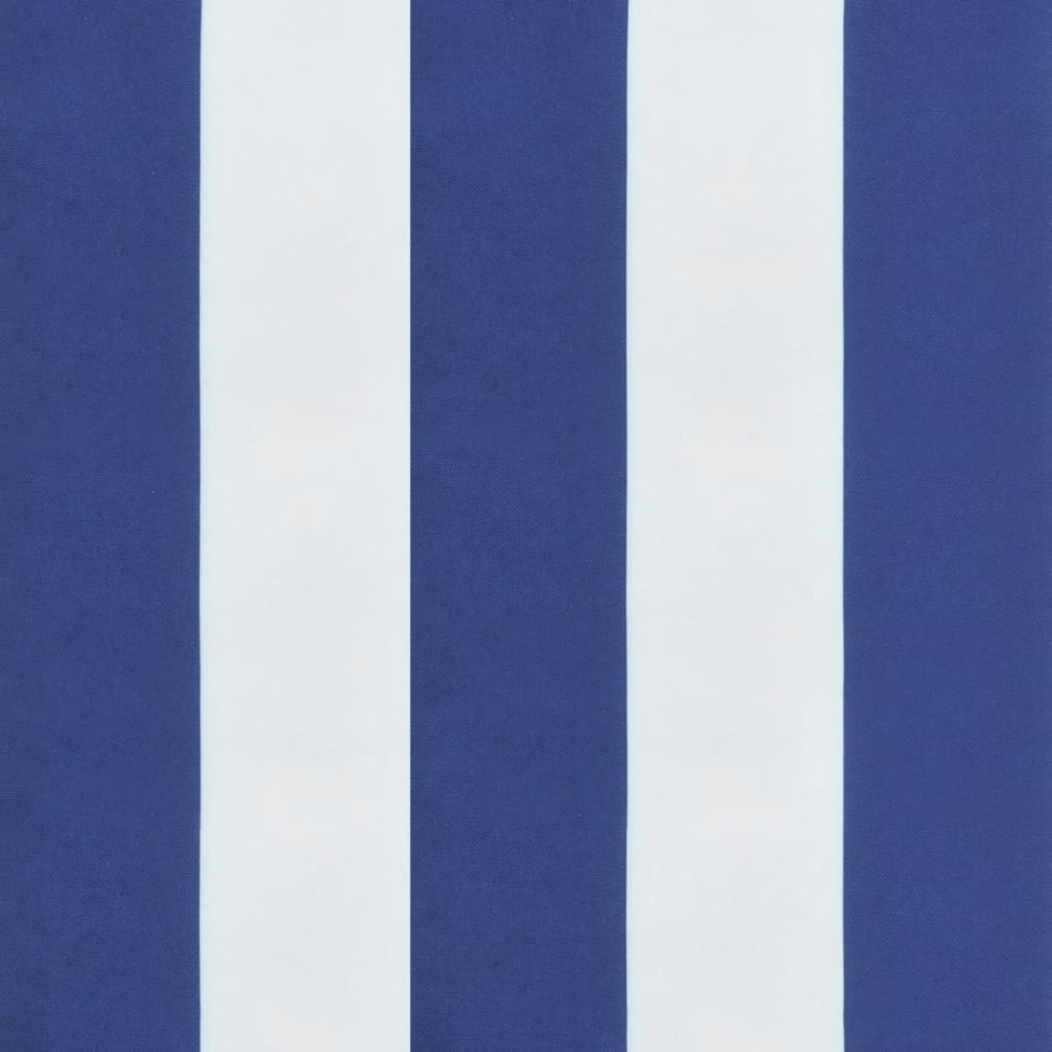 Cojines silla de respaldo bajo 4 uds tela a rayas azul y