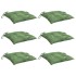 Cojines para silla 6 uds tela estampado de hojas 40x40x7