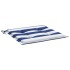 Cojines silla jardín 6 uds tela a rayas azul y blanco