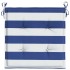 Cojines silla jardín 6 uds tela a rayas azul y blanco