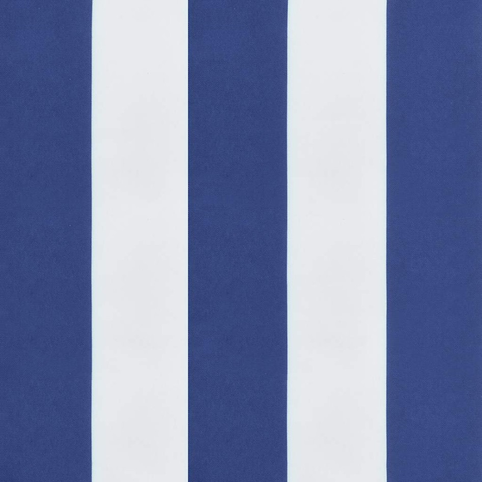 Cojines silla jardín 6 uds tela a rayas azul y blanco