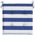 Cojines silla jardín 6 uds tela a rayas azul y blanco