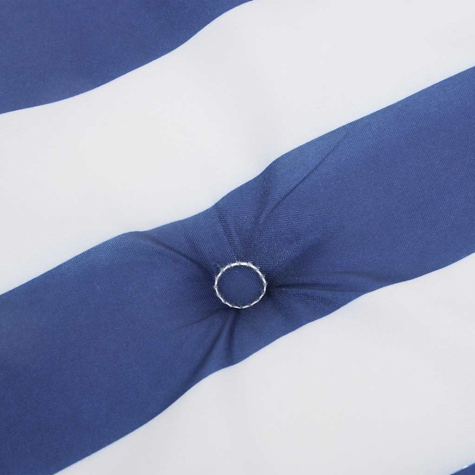 Cojines silla jardín 6 uds tela a rayas azul y blanco