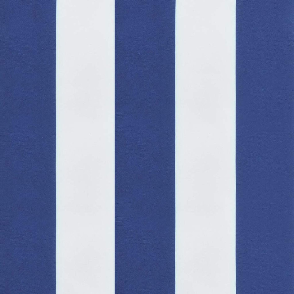 Cojines silla jardín 6 uds tela a rayas azul y blanco