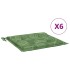 Cojines de silla 6 uds tela estampado de hojas 50x50x3