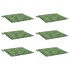 Cojines de silla 6 uds tela estampado de hojas 50x50x3