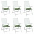 Cojines de silla 6 uds tela estampado de hojas 50x50x3