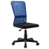 Silla de oficina de tela de malla negra y azul 44x52x100
