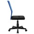 Silla de oficina de tela de malla negra y azul 44x52x100