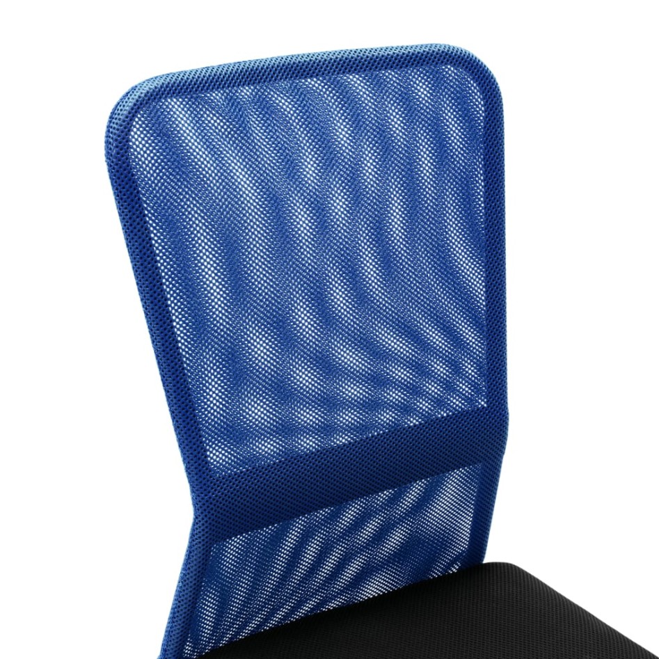 Silla de oficina de tela de malla negra y azul 44x52x100