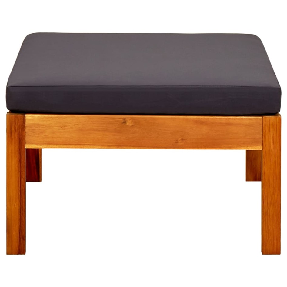 Reposapiés de jardín 2 unidades madera maciza de