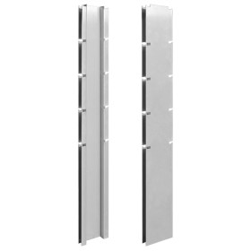 Postes de valla 10 uds acero galvanizado plateado 140