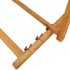 Silla de playa plegable madera maciza de eucalipto y tela