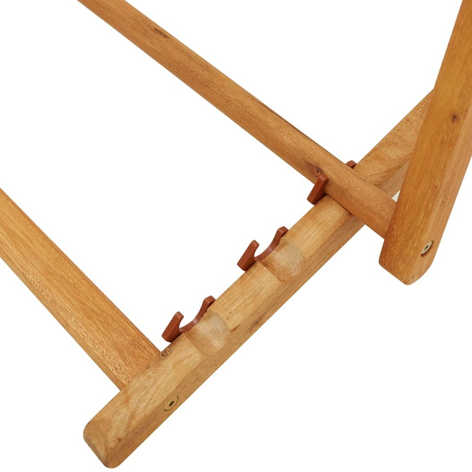 Silla de playa plegable madera maciza de eucalipto y tela