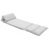 Tumbona de suelo plegable microfibra gris