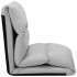 Tumbona de suelo plegable microfibra gris