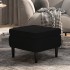 Taburete con patas de madera terciopelo