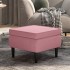 Taburete con patas de madera terciopelo