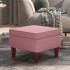 Taburete con patas de madera terciopelo
