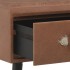 Mesa de centro de cuero sintético marrón oscuro 80x40x46