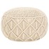 Puf de macramé hecho a mano algodón 45x30