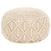 Puf de macramé hecho a mano algodón 45x30 cm