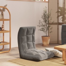 Silla de suelo plegable de tela gris