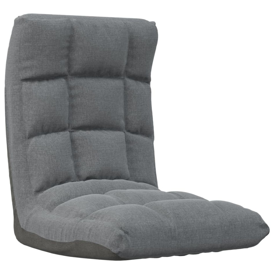 Silla de suelo plegable de tela gris